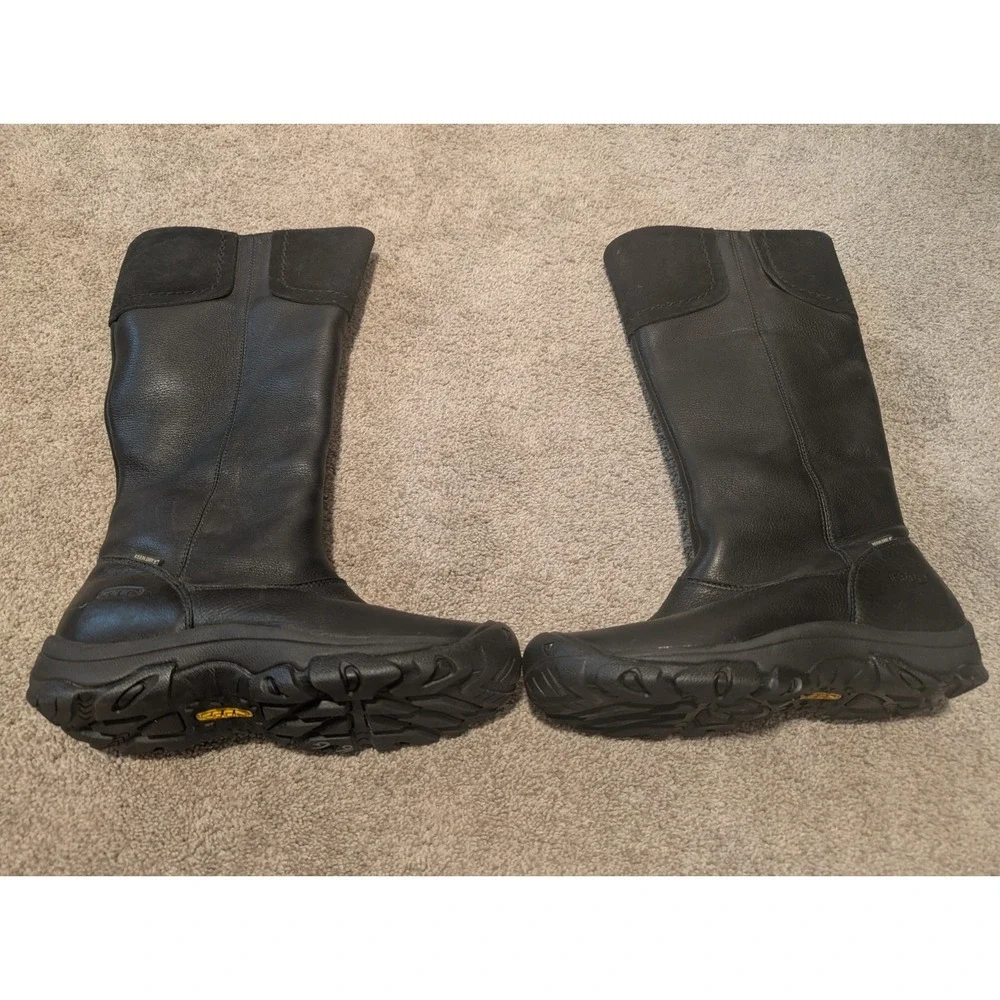 KEEN Dry Women's Black Leather Tall Boots Size 6.5